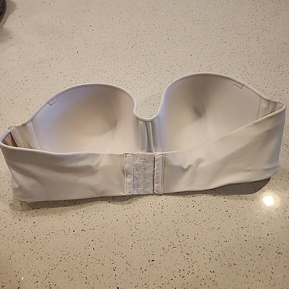 Maidenform Bra 42C White Underwire Lined Strapless SE0004 *no Straps* - Picture 2 of 3